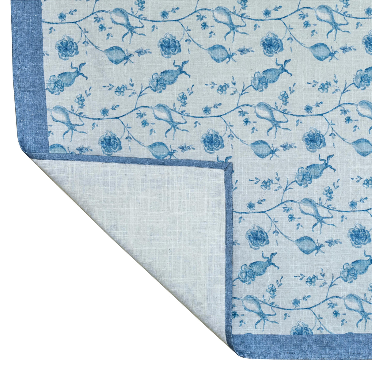 TOV Dolce Baby Blue Natural Cotton Table Cloth 70x140"