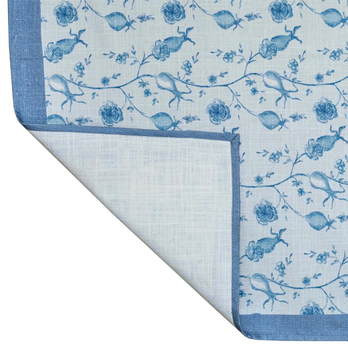 TOV Dolce Baby Blue Natural Cotton Table Cloth 70x160"