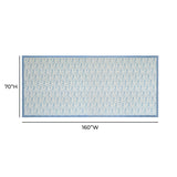 TOV Dolce Baby Blue Natural Cotton Table Cloth 70x160"