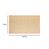 TOV Dolce Blush Pink Natural Cotton Table Cloth 70x140"