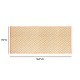 TOV Dolce Blush Pink Natural Cotton Table Cloth 70x160"