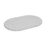 TOV Shabbat White Marble Serving Board