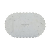TOV Shabbat White Marble Serving Board
