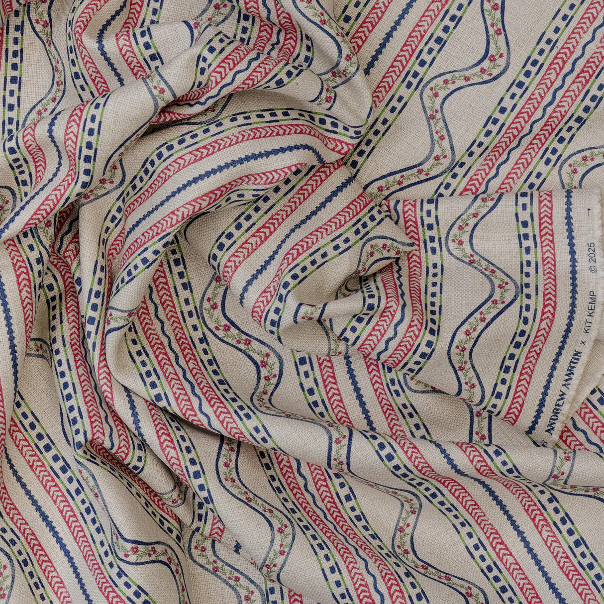 Andrew Martin FLOW PINK Fabric