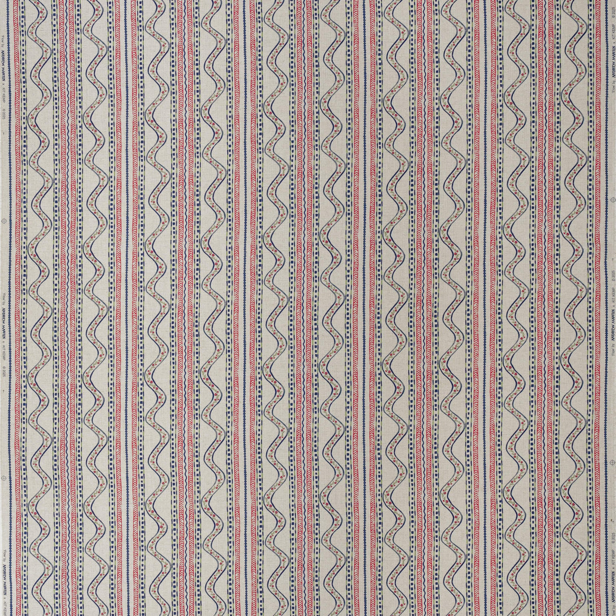 Andrew Martin FLOW PINK Fabric