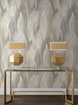 Candice Olson Shimmering Canopy Neutral Botanical Wallpaper
