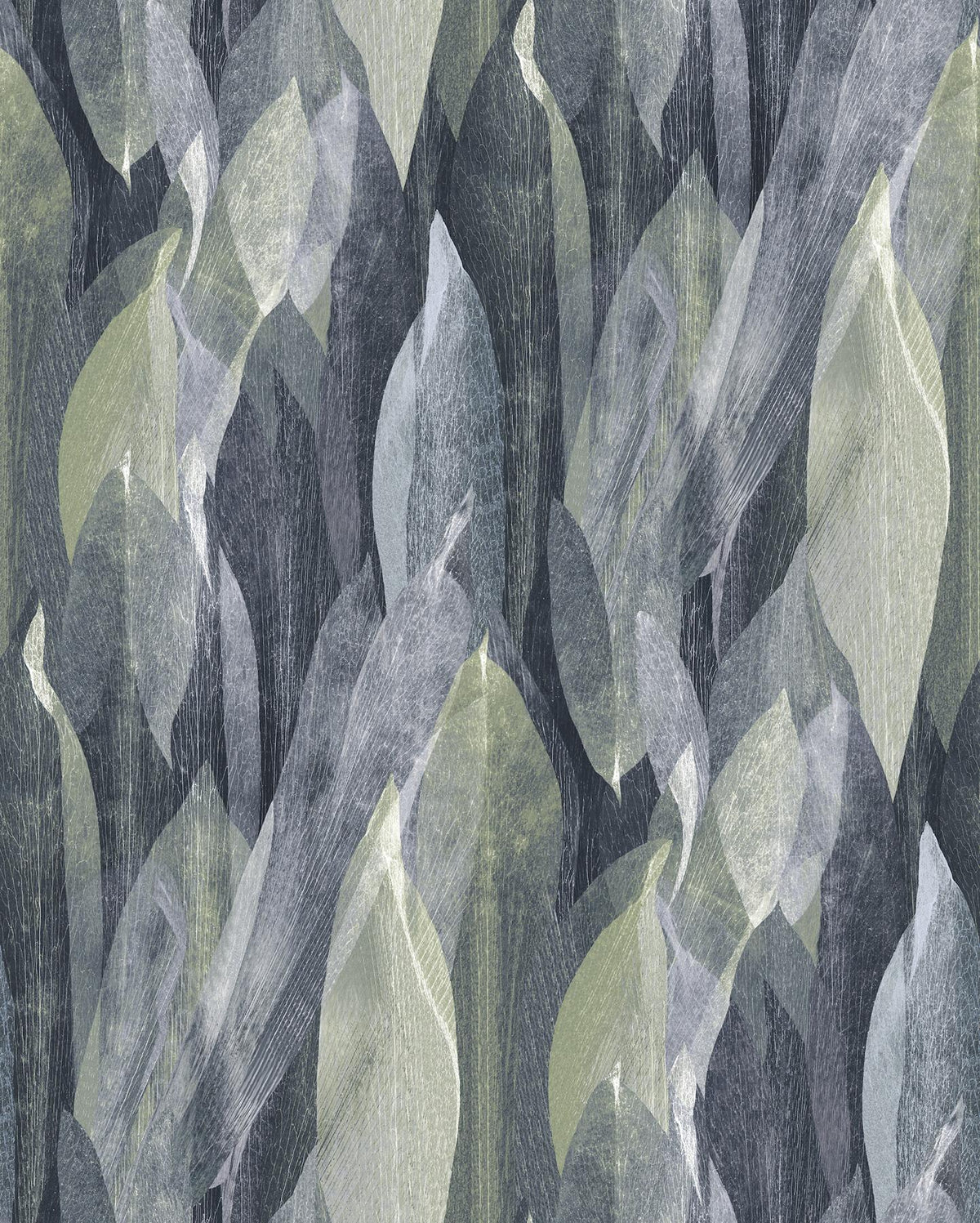 Candice Olson Shimmering Canopy Indigo Botanical Wallpaper