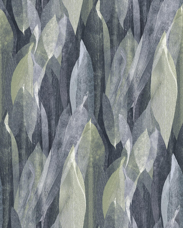 Candice Olson Shimmering Canopy Indigo Botanical Wallpaper