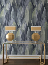Candice Olson Shimmering Canopy Indigo Botanical Wallpaper