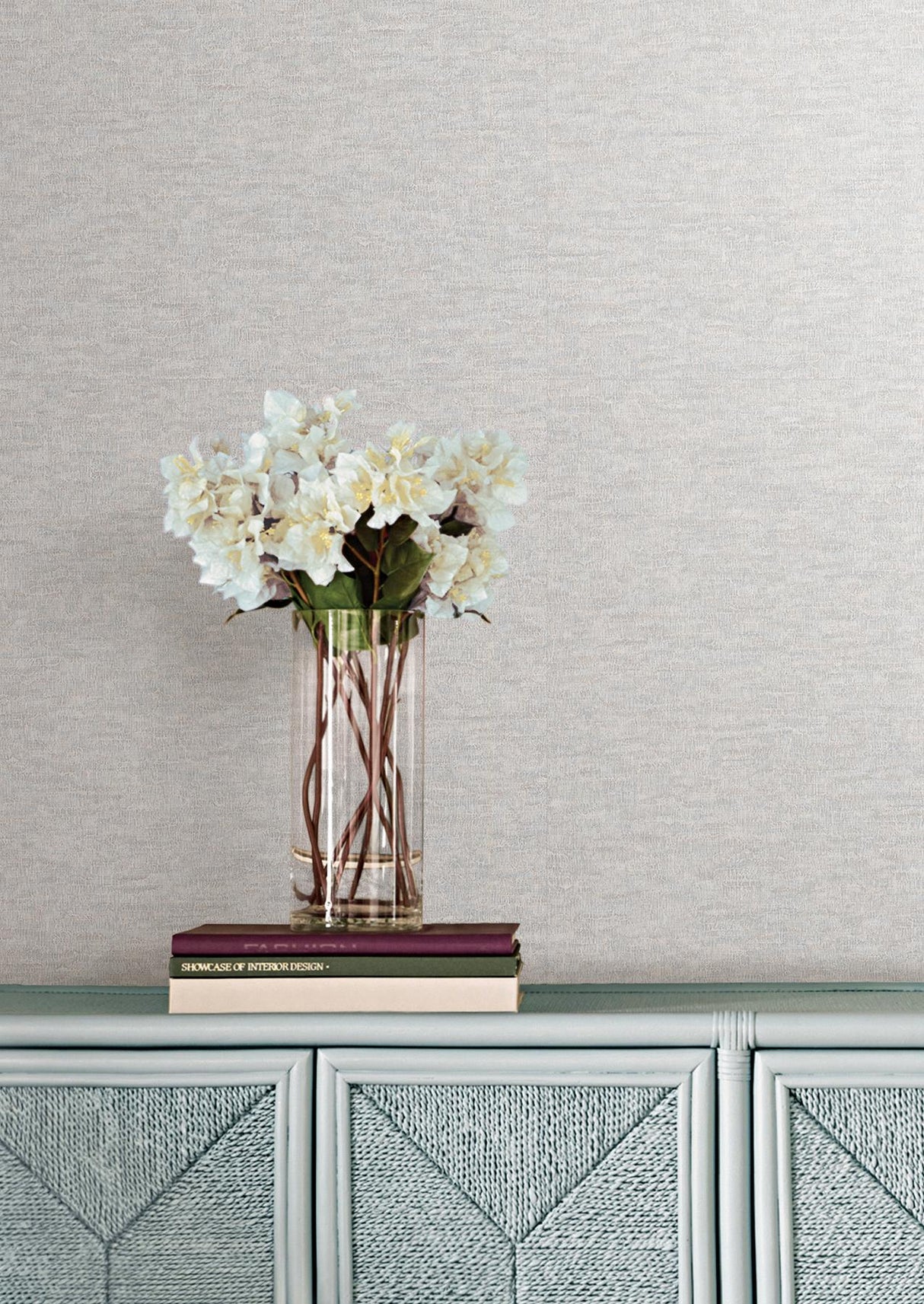 Candice Olson Tide Water Light Grey Textured Wallpaper