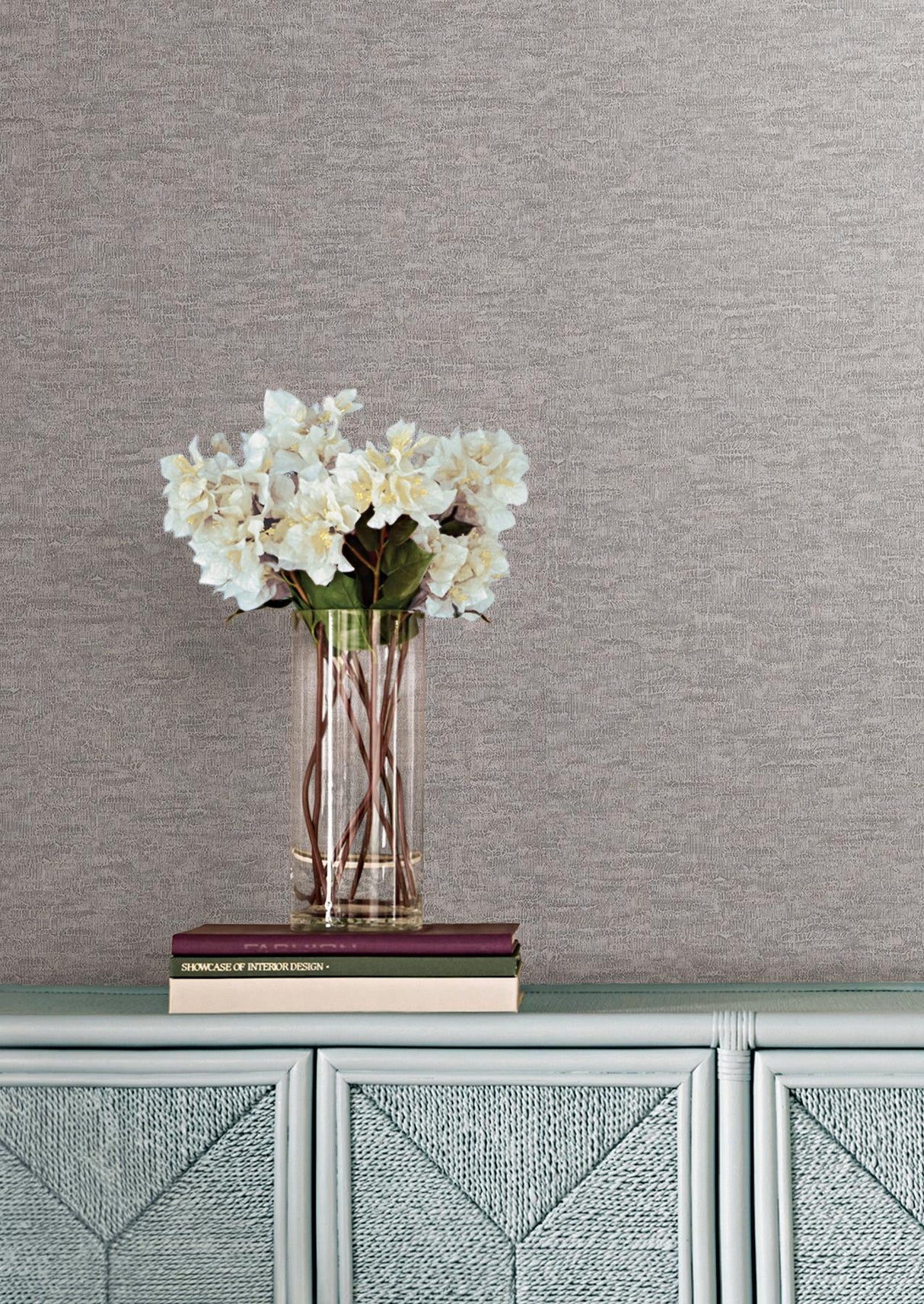 Candice Olson Tide Water Grey Textured Wallpaper