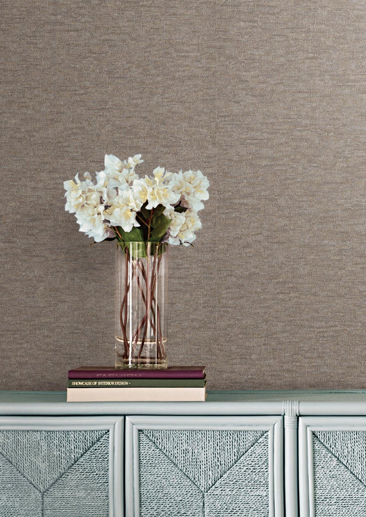 Candice Olson Tide Water Brown Textured Wallpaper