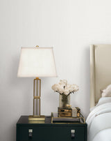 Candice Olson Ripple Effect White Petite Ogee Wallpaper