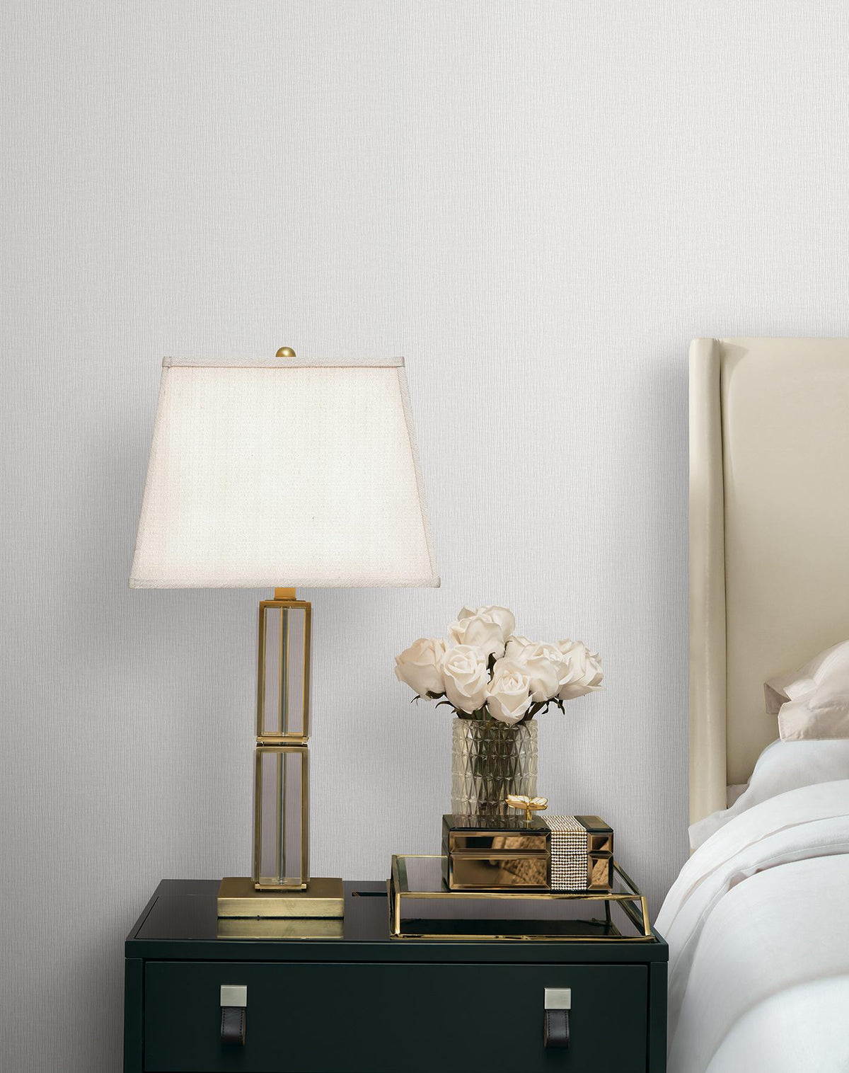 Candice Olson Ripple Effect Dove Petite Ogee Wallpaper