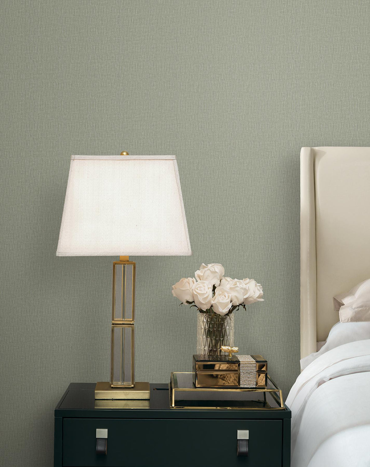 Candice Olson Ripple Effect Mint Petite Ogee Wallpaper