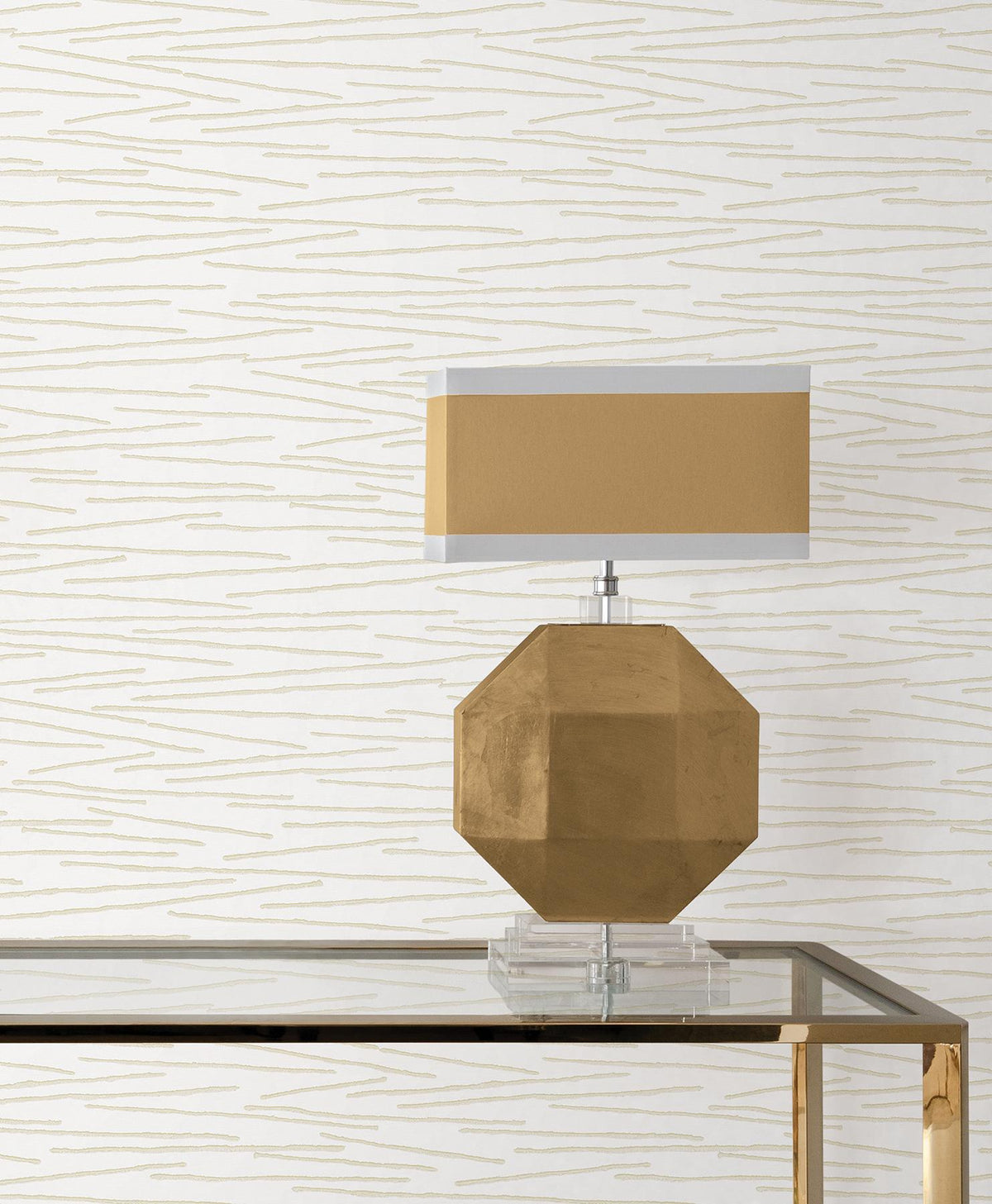 Candice Olson Foundations White Striated Wallpaper