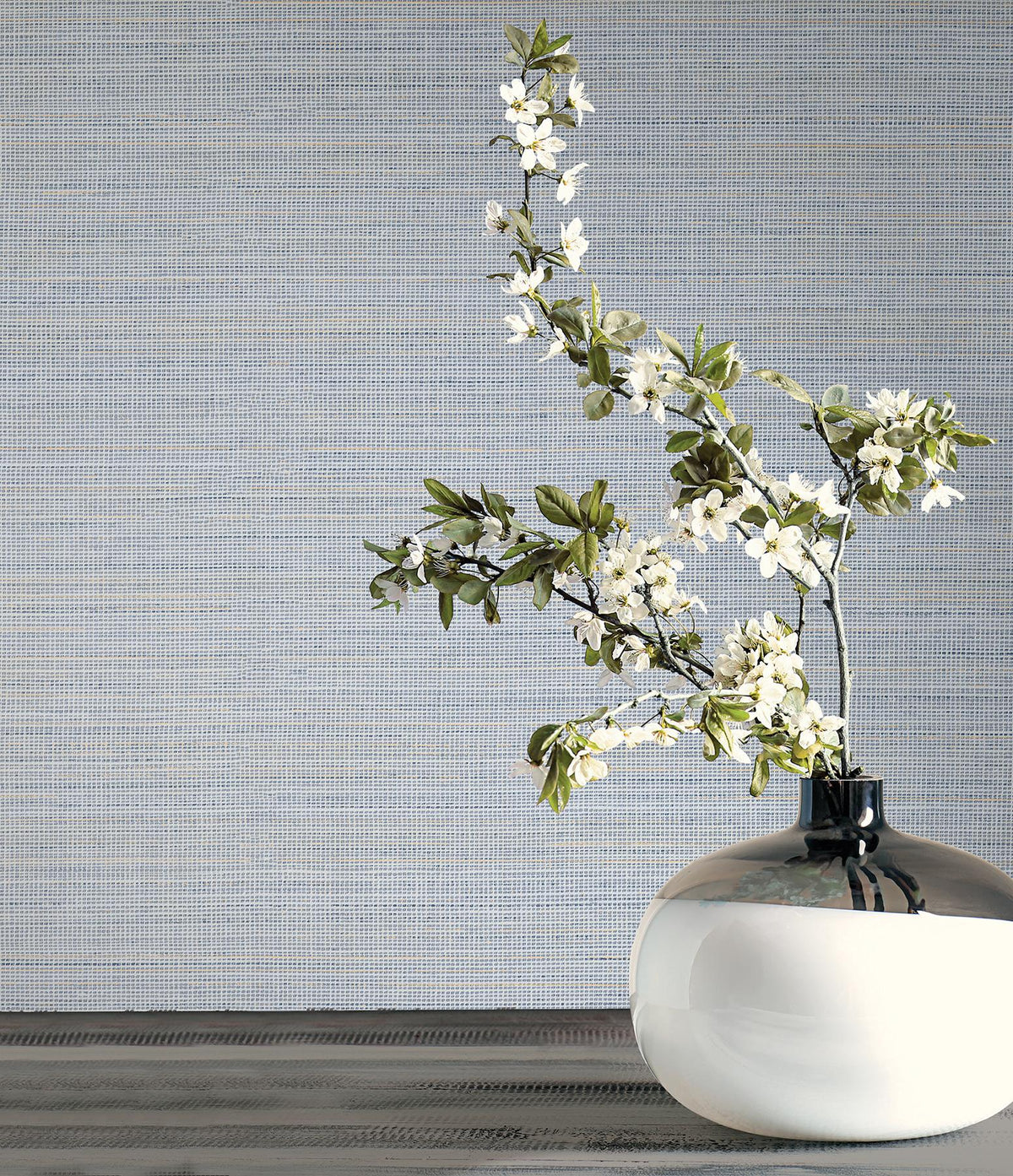 Candice Olson Drift Weave Blue Textured Wallpaper