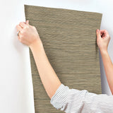 Candice Olson Stacked Bamboo Chestnut Stripe Wallpaper