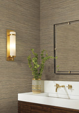 Candice Olson Stacked Bamboo Chestnut Stripe Wallpaper