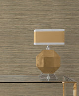 Candice Olson Stacked Bamboo Chestnut Stripe Wallpaper