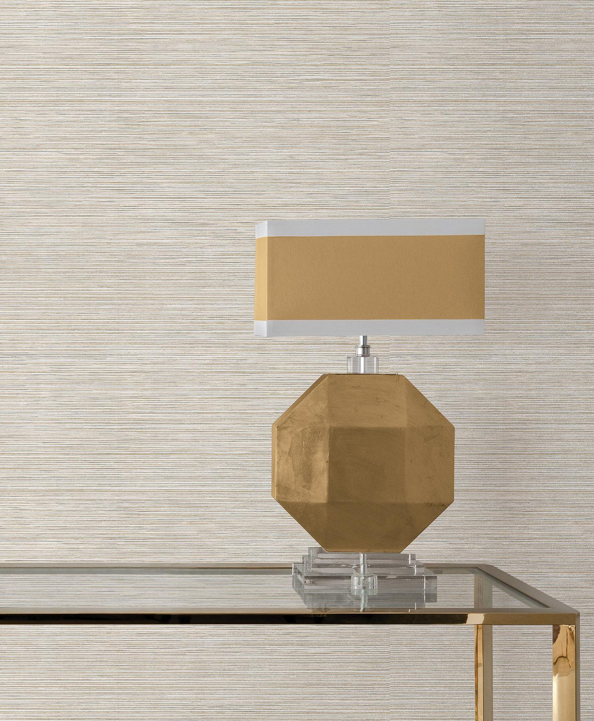 Candice Olson Stacked Bamboo Silver Stripe Wallpaper