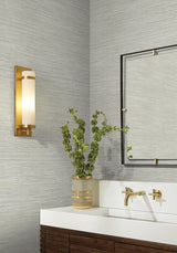 Candice Olson Stacked Bamboo Off-White Stripe Wallpaper