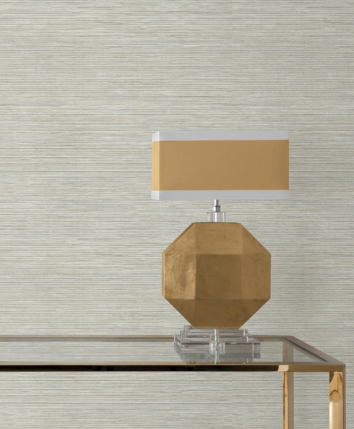 Candice Olson Stacked Bamboo Off-White Stripe Wallpaper