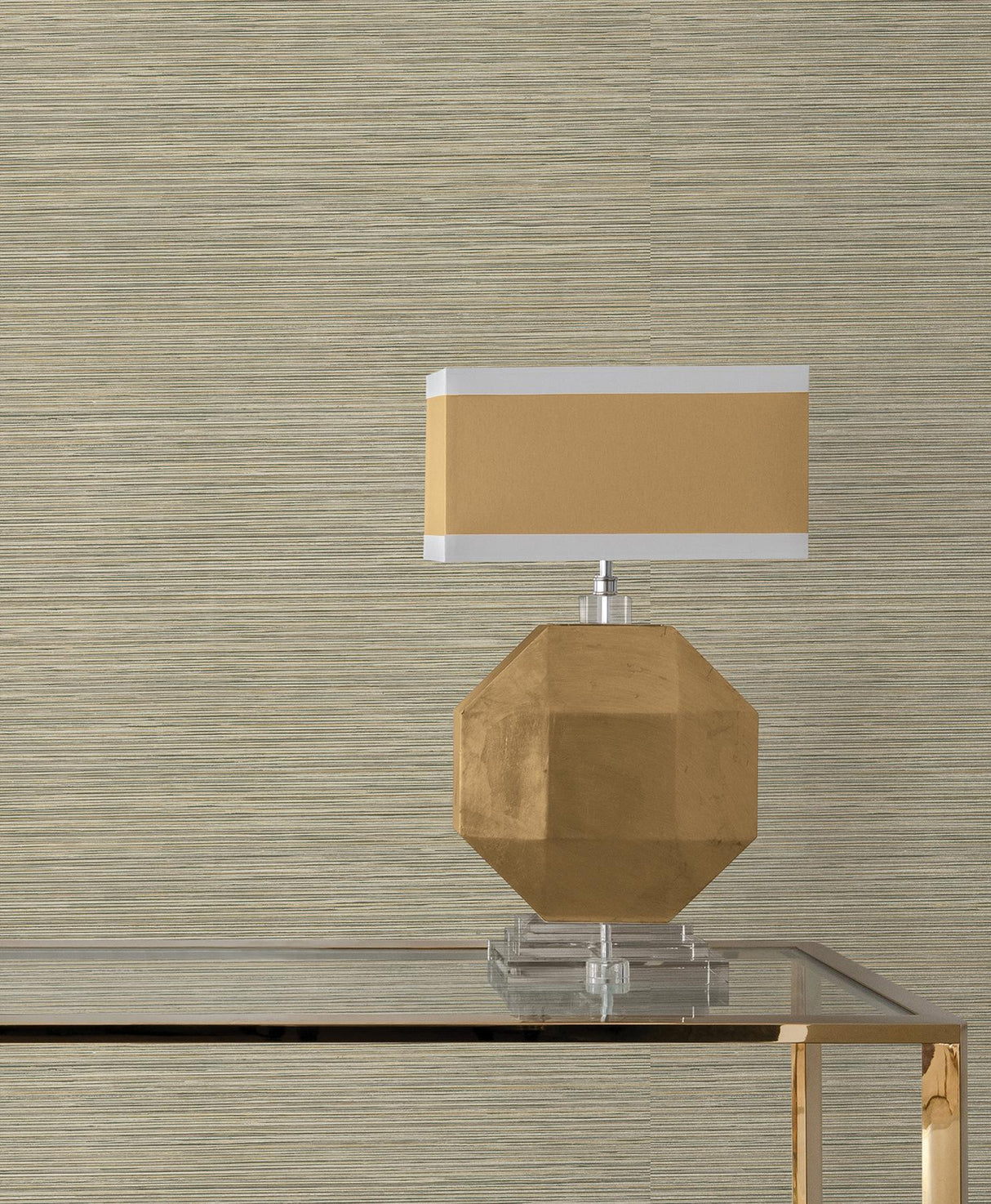Candice Olson Stacked Bamboo Moss Stripe Wallpaper
