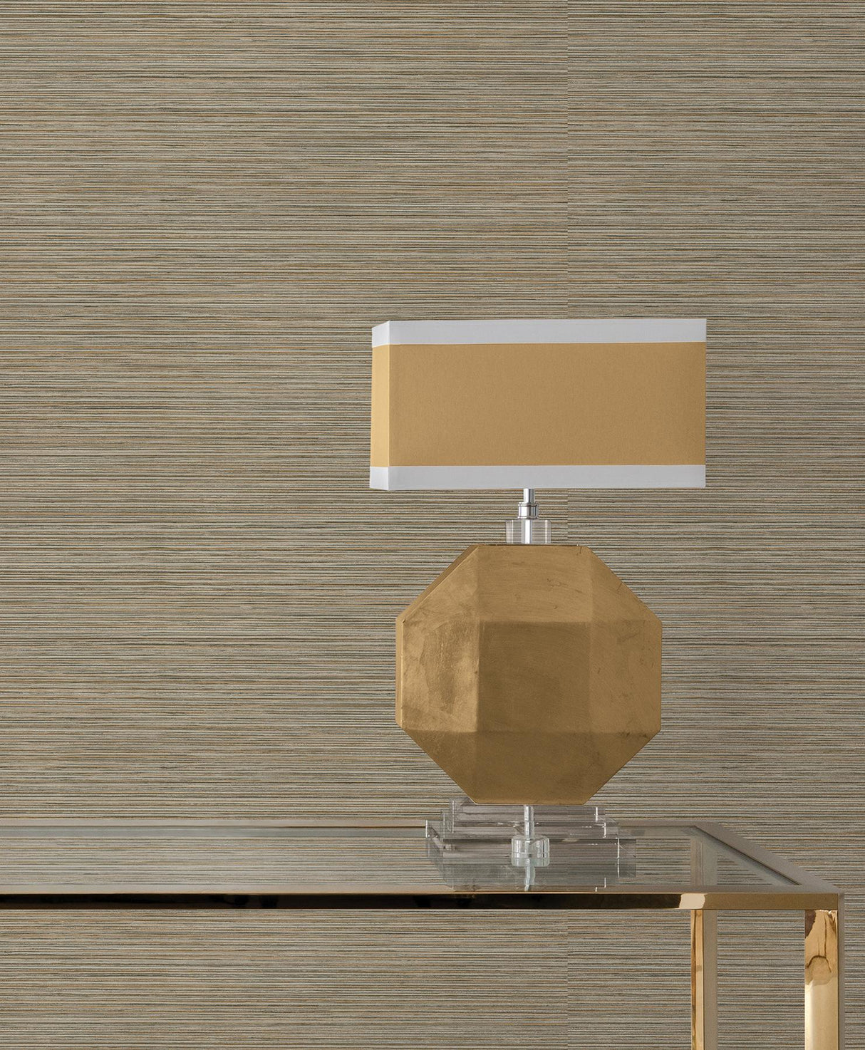 Candice Olson Stacked Bamboo Light Brown Stripe Wallpaper