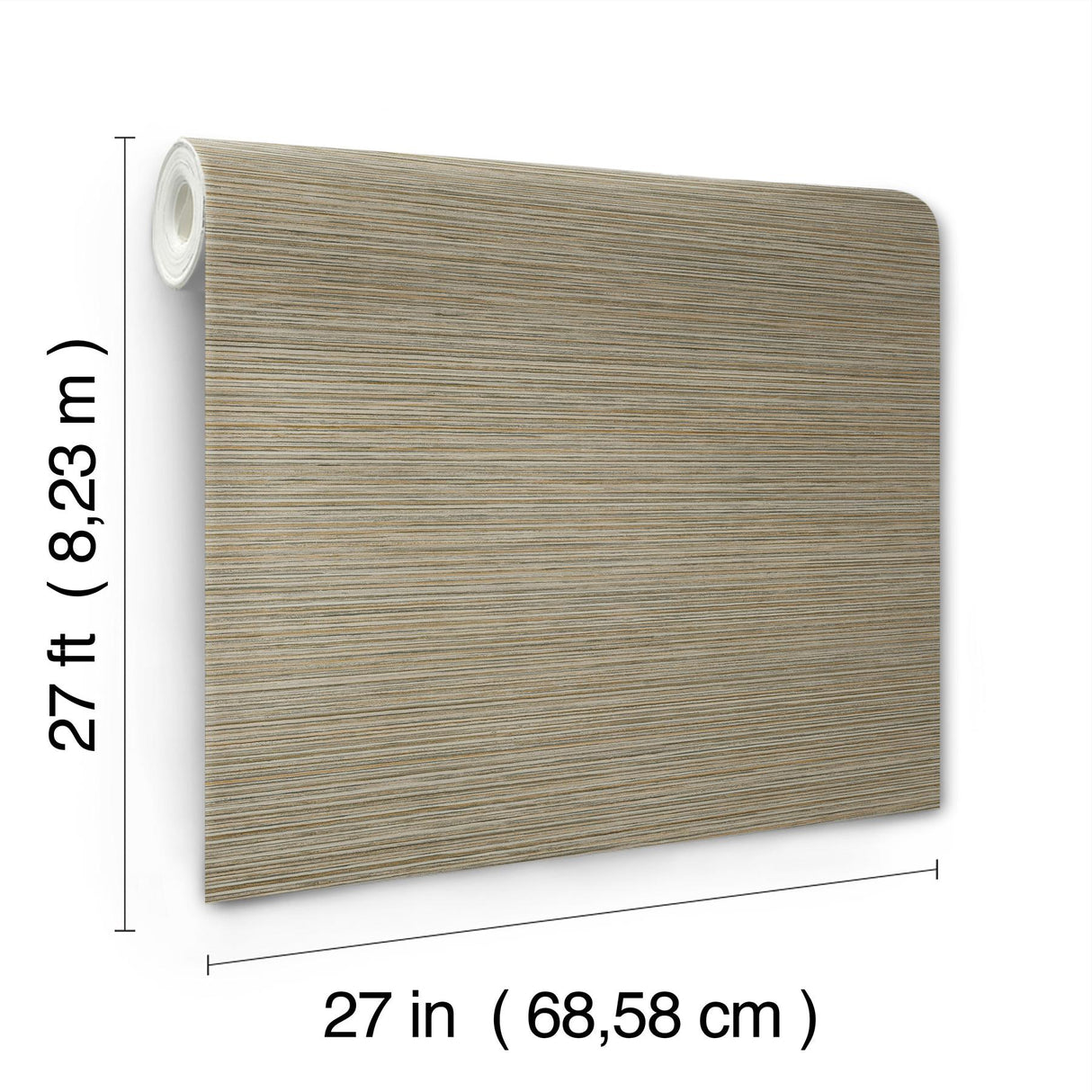 Candice Olson Stacked Bamboo Light Brown Stripe Wallpaper