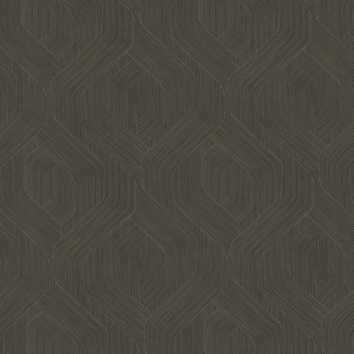 Candice Olson Infinity Chocolate Ogee Wallpaper