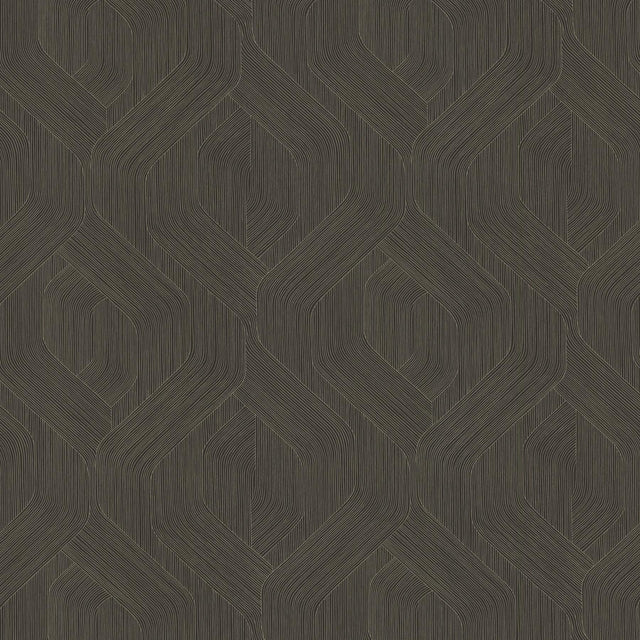 Candice Olson Infinity Chocolate Ogee Wallpaper