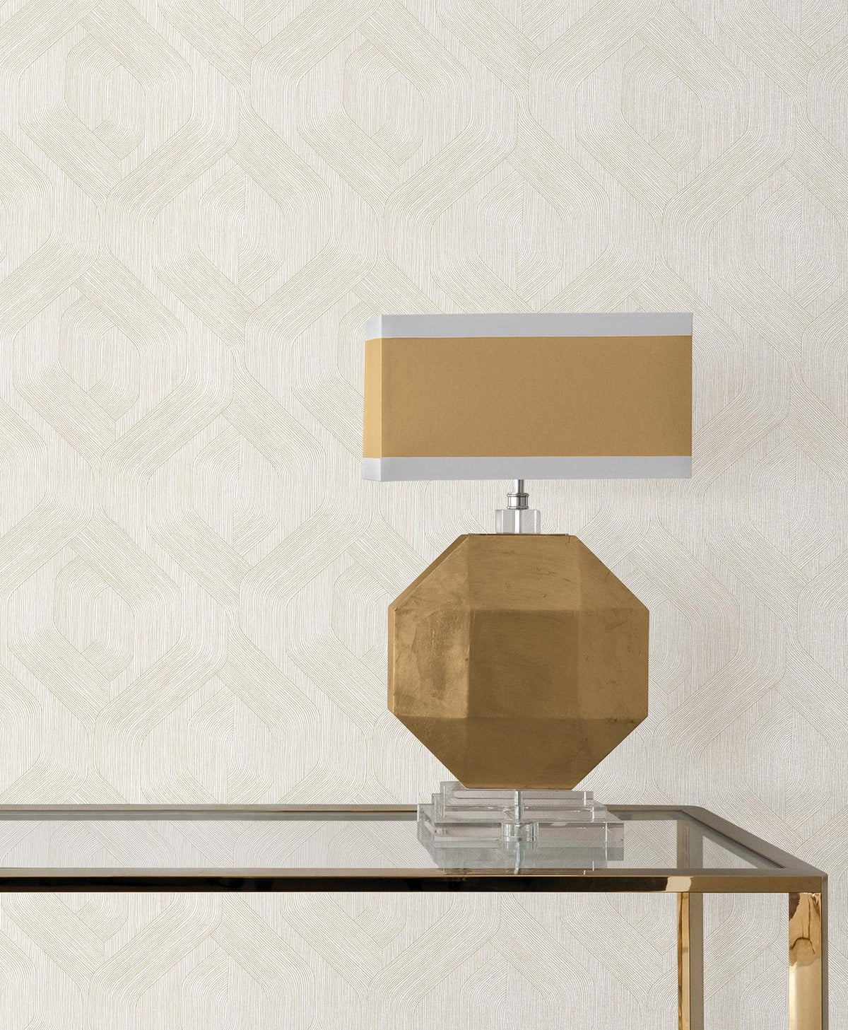 Candice Olson Infinity Cream Ogee Wallpaper