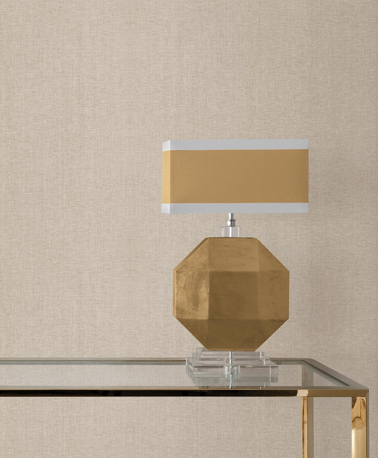 Candice Olson Loominosity Taupe Faux Linen Wallpaper