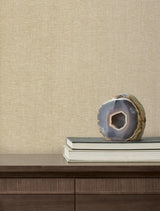 Candice Olson Loominosity Khaki Faux Linen Wallpaper