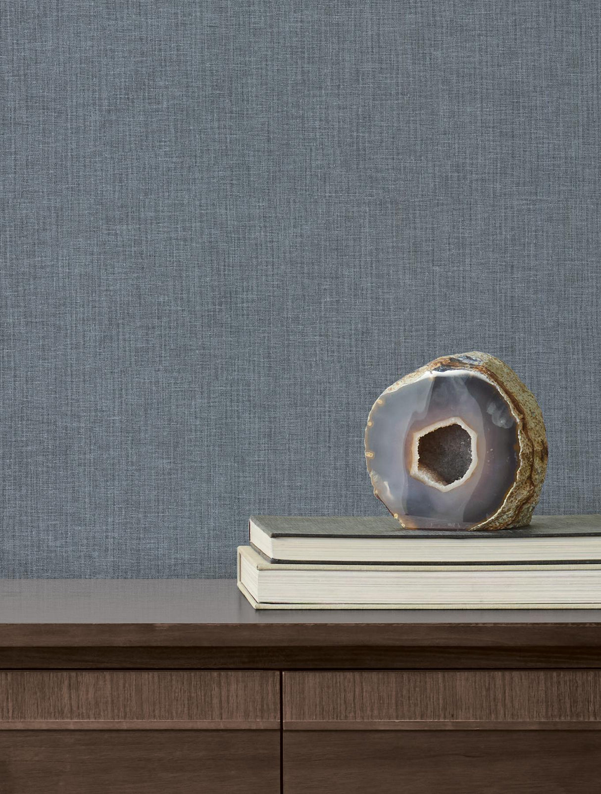 Candice Olson Loominosity Slate Faux Linen Wallpaper