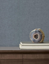 Candice Olson Loominosity Slate Faux Linen Wallpaper