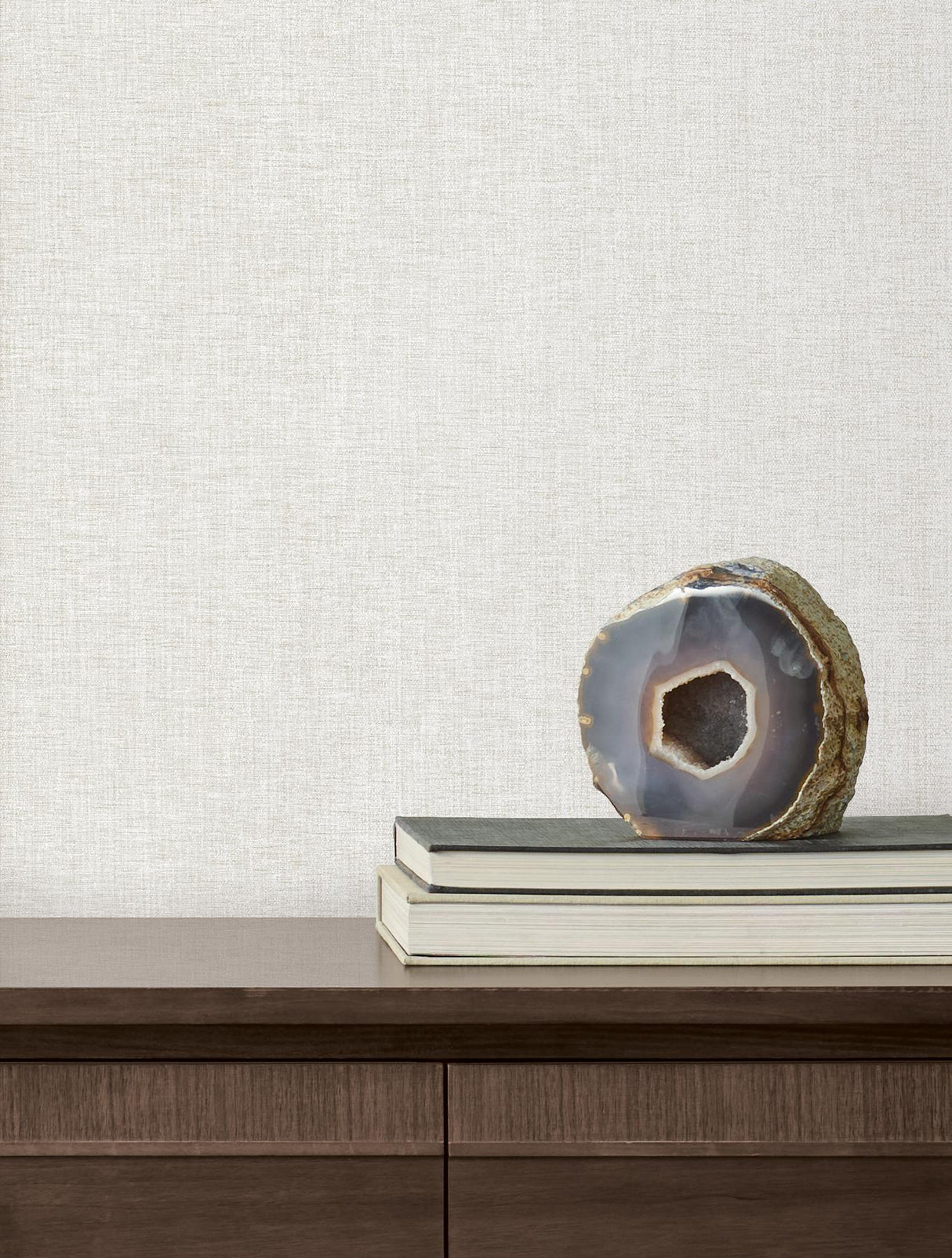 Candice Olson Loominosity White Faux Linen Wallpaper