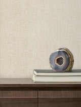 Candice Olson Loominosity Champagne Faux Linen Wallpaper