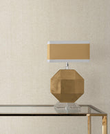 Candice Olson Loominosity Champagne Faux Linen Wallpaper