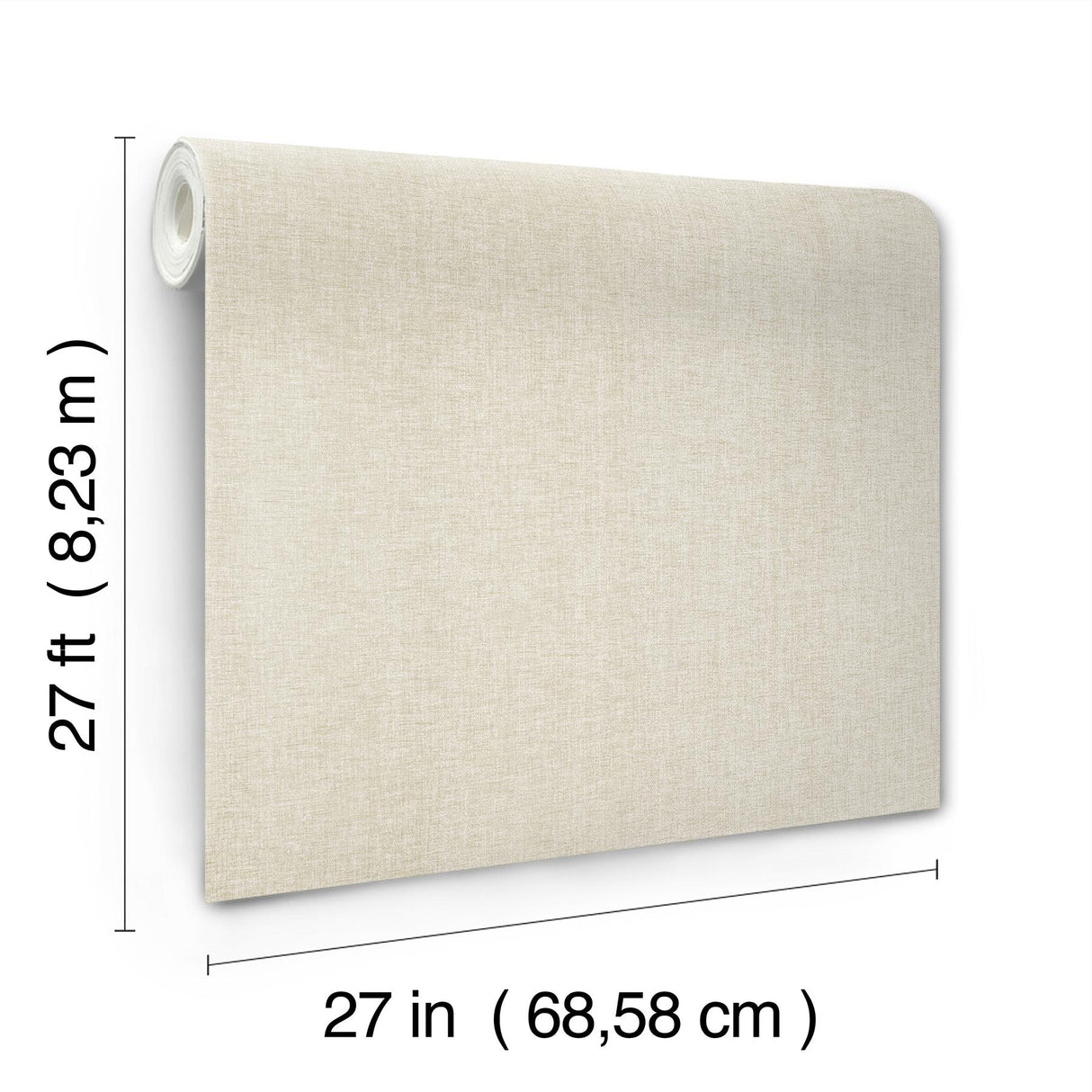 Candice Olson Loominosity Champagne Faux Linen Wallpaper