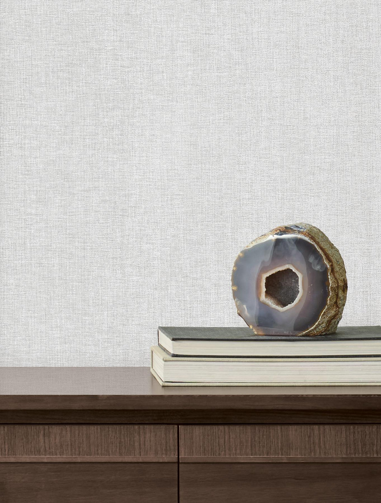 Candice Olson Loominosity Sterling Faux Linen Wallpaper