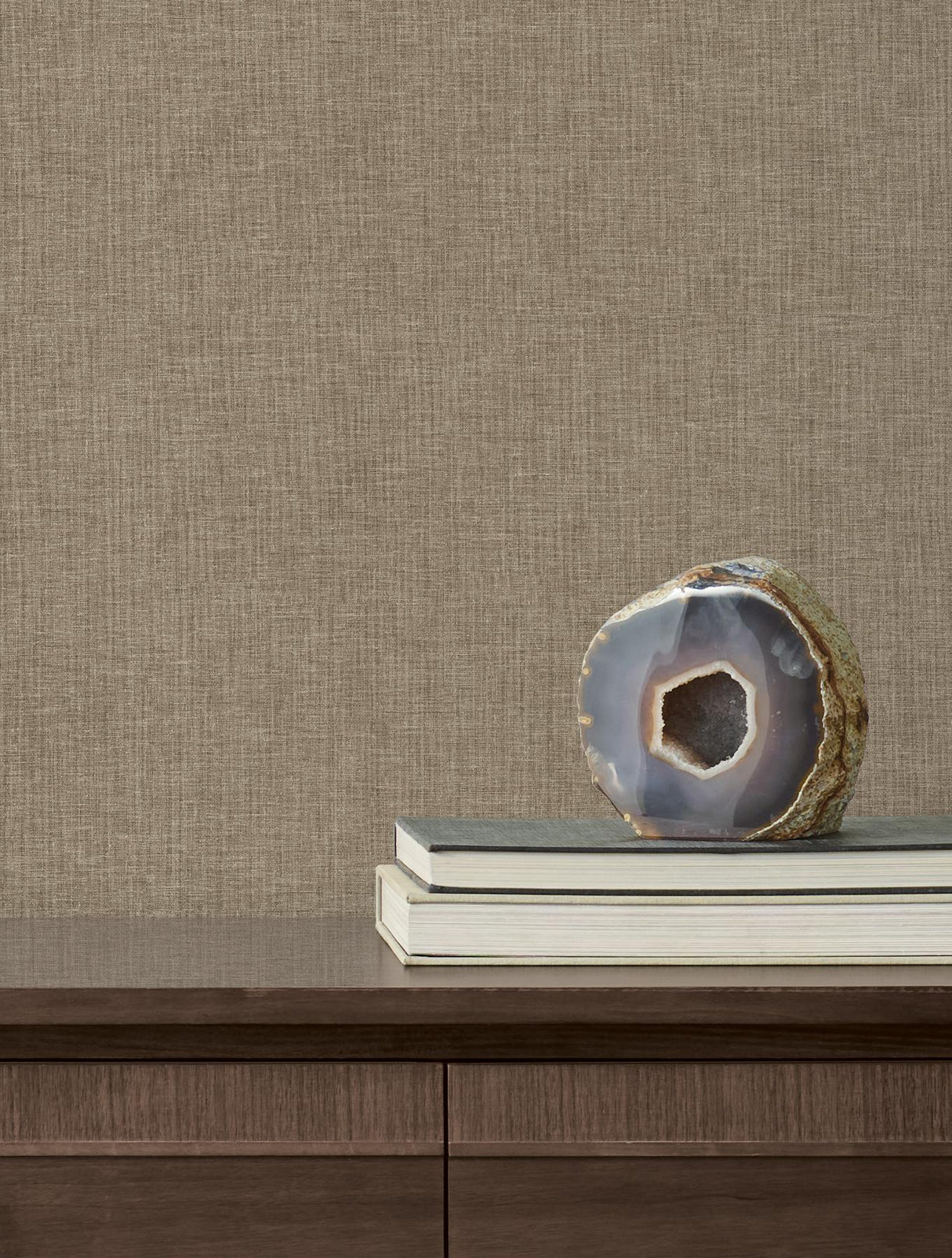 Candice Olson Loominosity Neutral Faux Linen Wallpaper