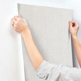 Candice Olson Loominosity Silver Faux Linen Wallpaper