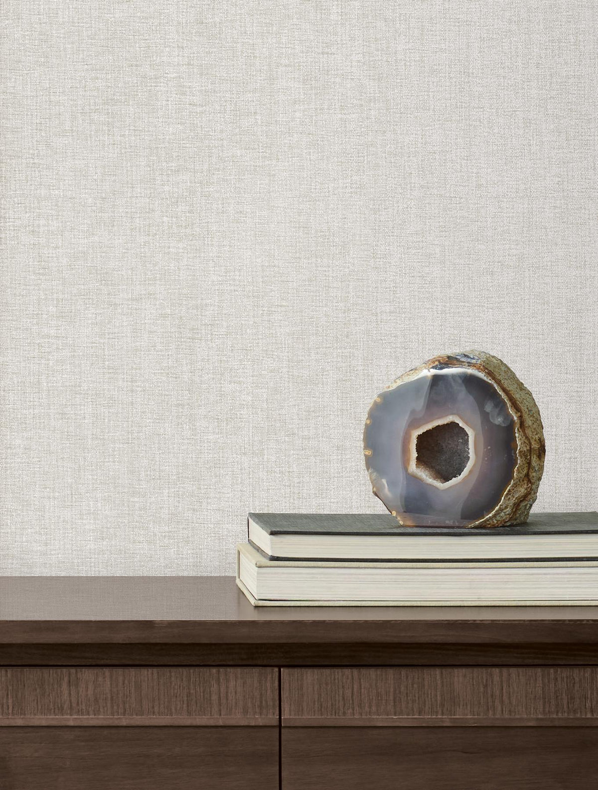 Candice Olson Loominosity Silver Faux Linen Wallpaper