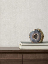 Candice Olson Loominosity Silver Faux Linen Wallpaper