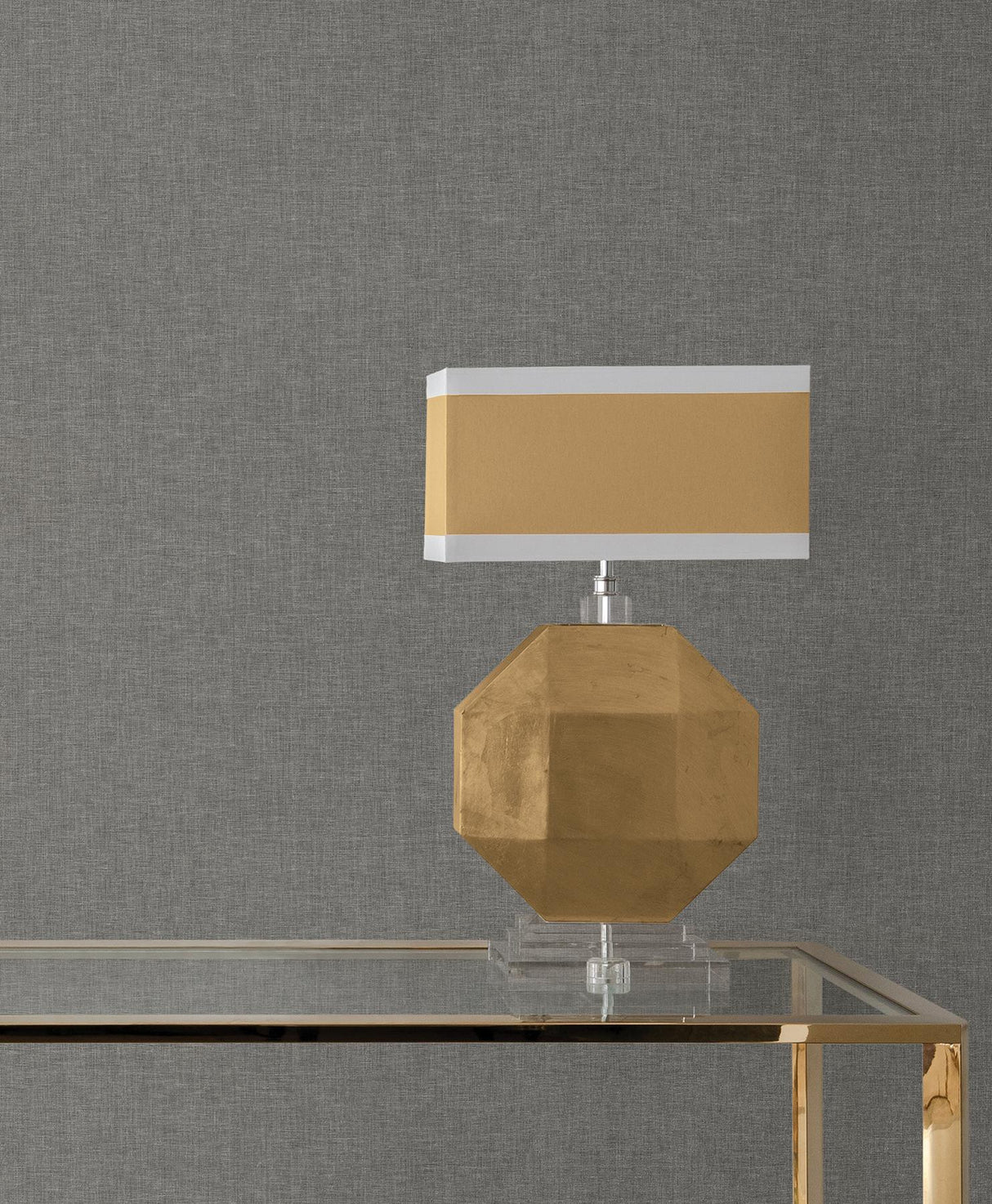 Candice Olson Loominosity Pewter Faux Linen Wallpaper
