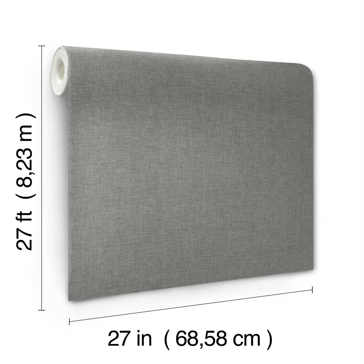 Candice Olson Loominosity Pewter Faux Linen Wallpaper