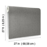 Candice Olson Loominosity Pewter Faux Linen Wallpaper