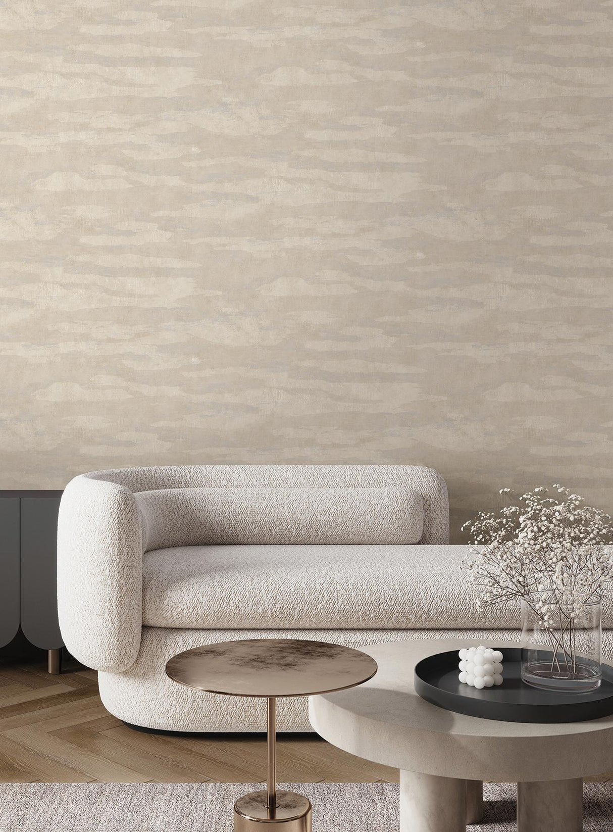 Candice Olson Misty Dreams Light Grey Abstract Wallpaper